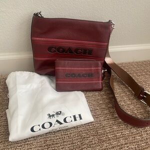 Authentic Coach crossbody with matching wristlet.  Gently used.